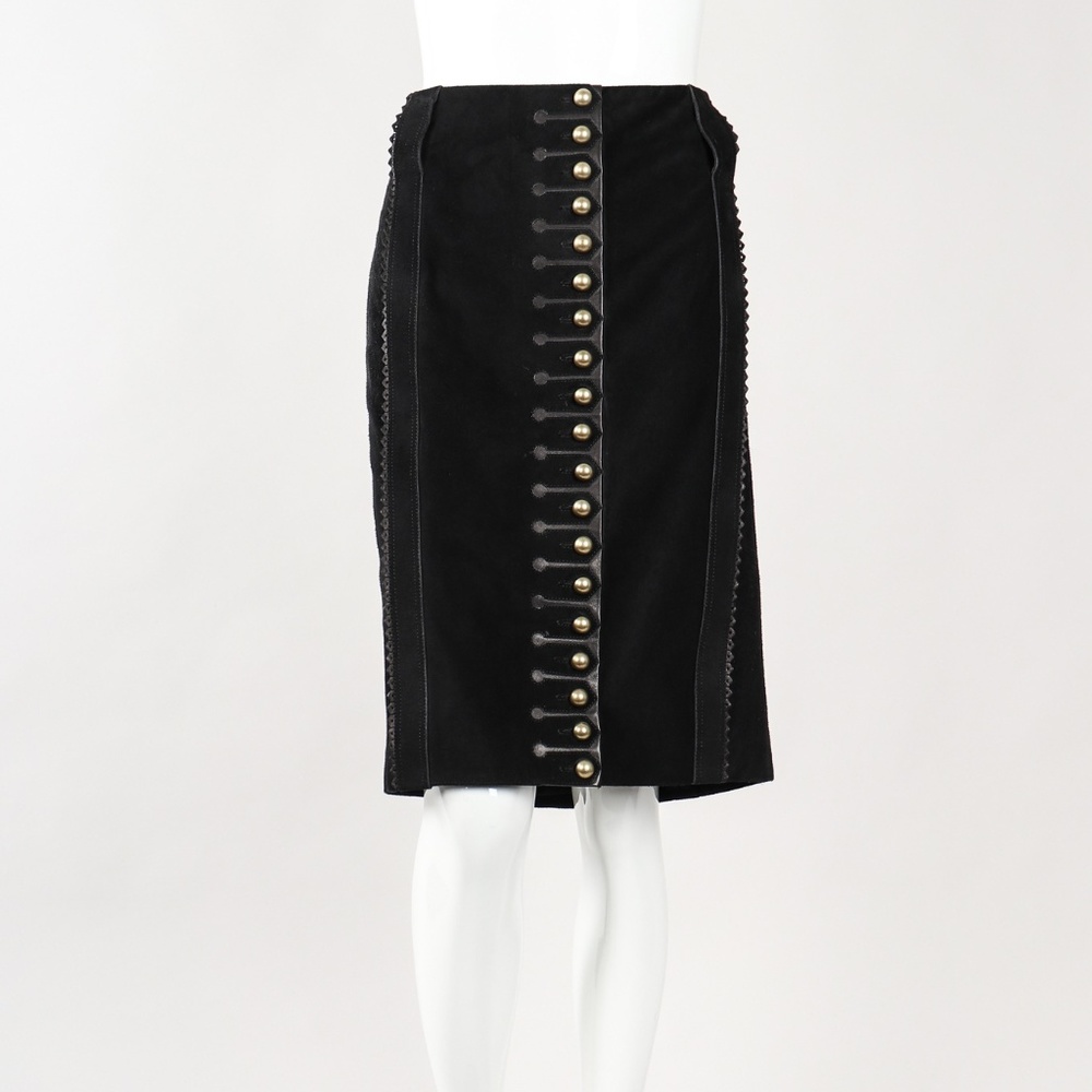 Vintage YVES SAINT LAURENT YSL Suede Skirt Sz 6/8